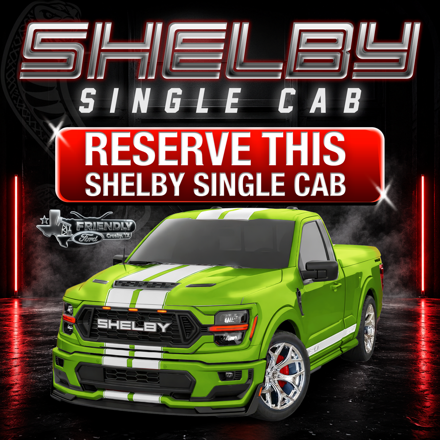 2026 Shelby Single Cab Championship Edition Reserve Deposit – Green | White Stripes | Chrome Wheels