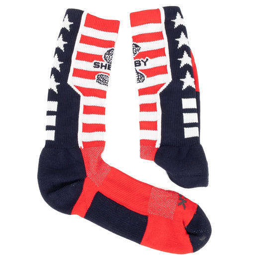 Shelby USA Americana Tall Socks -Red/White/Blue