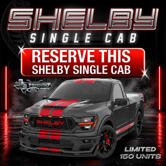 Shelby Single Cab (Reserve Deposit) -Black with Red Stripes and Black Wheels-